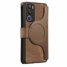 For vivo Y19s 4G CaseNeo MagSafe RFID Anti-theft Zipper Wallet Retro Leather Phone Case(Brown) - 4