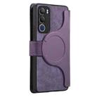 For vivo Y19s 4G CaseNeo MagSafe RFID Anti-theft Zipper Wallet Retro Leather Phone Case(Purple) - 4
