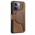 For vivo Y300+ / Y200 Pro CaseNeo MagSafe RFID Anti-theft Zipper Wallet Retro Leather Phone Case(Brown) - 4