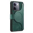 For vivo Y300+ / Y200 Pro CaseNeo MagSafe RFID Anti-theft Zipper Wallet Retro Leather Phone Case(Green) - 4