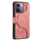 For vivo Y300+ / Y200 Pro CaseNeo MagSafe RFID Anti-theft Zipper Wallet Retro Leather Phone Case(Pink) - 4