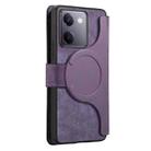 For vivo Y300+ / Y200 Pro CaseNeo MagSafe RFID Anti-theft Zipper Wallet Retro Leather Phone Case(Purple) - 4