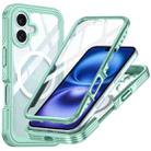 For iPhone 16 Plus Life Waterproof MagSafe Magnetic Rugged Phone Case(Green) - 1