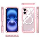 For iPhone 16 Life Waterproof MagSafe Magnetic Rugged Phone Case(Pink) - 2