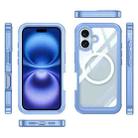 For iPhone 16 Life Waterproof MagSafe Magnetic Rugged Phone Case(Sky Blue) - 2