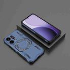 For OPPO Reno14 5G Global Butterfly Armor MagSafe Magnetic Ring Shockproof Phone Case(Blue) - 2