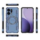 For OPPO Reno14 5G Global Butterfly Armor MagSafe Magnetic Ring Shockproof Phone Case(Blue) - 3