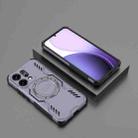 For OPPO Reno14 5G Global Butterfly Armor MagSafe Magnetic Ring Shockproof Phone Case(Purple) - 2