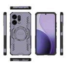 For OPPO Reno14 5G Global Butterfly Armor MagSafe Magnetic Ring Shockproof Phone Case(Purple) - 3
