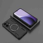 For OPPO Reno14 5G Global Butterfly Armor MagSafe Magnetic Ring Shockproof Phone Case(Black) - 2