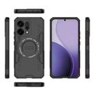 For OPPO Reno14 5G Global Butterfly Armor MagSafe Magnetic Ring Shockproof Phone Case(Black) - 3