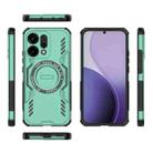 For OPPO Reno14 5G Global Butterfly Armor MagSafe Magnetic Ring Shockproof Phone Case(Light Green) - 3
