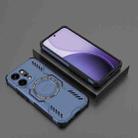 For OPPO Reno14 Pro 5G Global Butterfly Armor MagSafe Magnetic Ring Shockproof Phone Case(Blue) - 2
