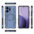 For OPPO Reno14 Pro 5G Global Butterfly Armor MagSafe Magnetic Ring Shockproof Phone Case(Blue) - 3