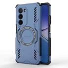 For OPPO A5 5G Global / K13x 5G Butterfly Armor MagSafe Magnetic Ring Shockproof Phone Case(Blue) - 1