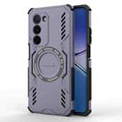 For OPPO A5 5G Global / K13x 5G Butterfly Armor MagSafe Magnetic Ring Shockproof Phone Case(Purple) - 1