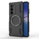 For OPPO A5 5G Global / K13x 5G Butterfly Armor MagSafe Magnetic Ring Shockproof Phone Case(Black) - 1