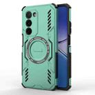 For OPPO A5 5G Global / K13x 5G Butterfly Armor MagSafe Magnetic Ring Shockproof Phone Case(Light Green) - 1