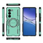 For OPPO A5 5G Global / K13x 5G Butterfly Armor MagSafe Magnetic Ring Shockproof Phone Case(Light Green) - 3