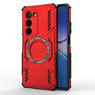 For OPPO A5 5G Global / K13x 5G Butterfly Armor MagSafe Magnetic Ring Shockproof Phone Case(Red) - 1