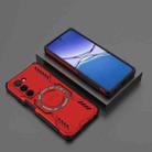 For OPPO A5 5G Global / K13x 5G Butterfly Armor MagSafe Magnetic Ring Shockproof Phone Case(Red) - 2