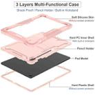 For Samsung Galaxy Tab S10 FE+ Shockproof Silicone Hybrid PC Tablet Case with Holder(Rose Gold) - 3