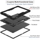 For Samsung Galaxy Tab S10 FE+ Shockproof Silicone Hybrid PC Tablet Case with Holder(Black) - 3