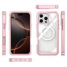 For iPhone 16 Pro Max Life Waterproof MagSafe Magnetic Rugged Phone Case(Pink) - 2