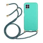 For Huawei P40 Lite Wheat Straw Material + TPU Protective Case with Lanyard(Green) - 1