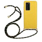 For Huawei P40 Pro Wheat Straw Material + TPU Protective Case with Lanyard(Yellow) - 1