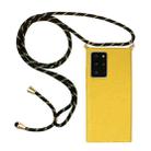 For Samsung Galaxy Note20 Ultra Wheat Straw Material + TPU Protective Case with Lanyard(Yellow) - 1