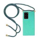 For Samsung Galaxy Note20 Ultra Wheat Straw Material + TPU Protective Case with Lanyard(Green) - 1