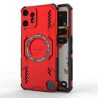 For Nothing CMF Phone 2 Pro 5G Global Butterfly Armor MagSafe Magnetic Ring Shockproof Phone Case(Red) - 1