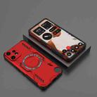 For Nothing CMF Phone 2 Pro 5G Global Butterfly Armor MagSafe Magnetic Ring Shockproof Phone Case(Red) - 2
