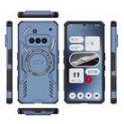 For Nothing Phone 3a Butterfly Armor MagSafe Magnetic Ring Shockproof Phone Case(Blue) - 3