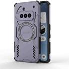 For Nothing Phone 3a Butterfly Armor MagSafe Magnetic Ring Shockproof Phone Case(Purple) - 1