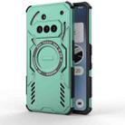 For Nothing Phone 3a Butterfly Armor MagSafe Magnetic Ring Shockproof Phone Case(Light Green) - 1