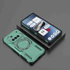 For Nothing Phone 3a Butterfly Armor MagSafe Magnetic Ring Shockproof Phone Case(Light Green) - 2