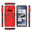 For Nothing Phone 3a Butterfly Armor MagSafe Magnetic Ring Shockproof Phone Case(Red) - 3
