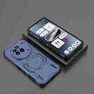 For Nothing Phone 3a Pro Butterfly Armor MagSafe Magnetic Ring Shockproof Phone Case(Blue) - 2
