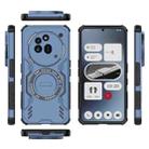 For Nothing Phone 3a Pro Butterfly Armor MagSafe Magnetic Ring Shockproof Phone Case(Blue) - 3