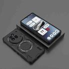For Nothing Phone 3a Pro Butterfly Armor MagSafe Magnetic Ring Shockproof Phone Case(Black) - 2