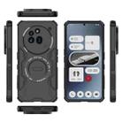 For Nothing Phone 3a Pro Butterfly Armor MagSafe Magnetic Ring Shockproof Phone Case(Black) - 3