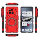 For Nothing Phone 3a Pro Butterfly Armor MagSafe Magnetic Ring Shockproof Phone Case(Red) - 3