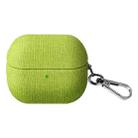 For Samsung Galaxy Buds3 / Buds3 Pro Fine Cloth Earphone Case with Hook(Grass Green) - 1