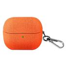 For Samsung Galaxy Buds3 / Buds3 Pro Fine Cloth Earphone Case with Hook(Orange) - 1