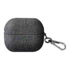 For Samsung Galaxy Buds3 / Buds3 Pro Fine Cloth Earphone Case with Hook(Grey) - 1