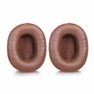 2pcs Sponge Earmuffs Replacement Earpads For ATH-SR5 / SR5BT, Style:Brown Protein Leather - 1