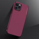 For iPhone 12 / 12 Pro X-level Knight Series Ultra-thin All-inclusive PU Case(Wine Red) - 1