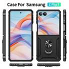For Samsung Galaxy Z Flip7 5G Shockproof TPU + PC Phone Case with Holder(Black) - 2